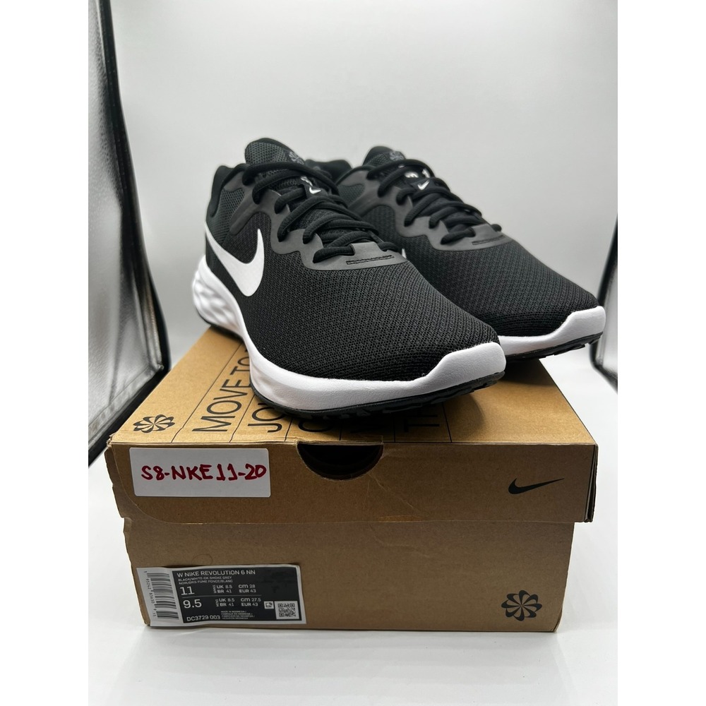 Nike Revolution Next Nature Running Shoes Black Sneakers Women 11 Men 9.5 NIB